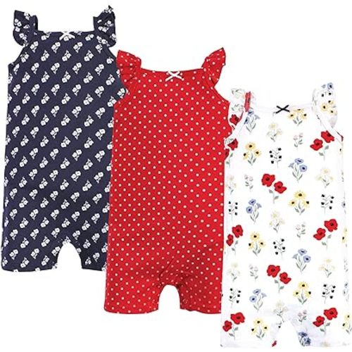 Hudson Baby Unisex Cotton Rompers