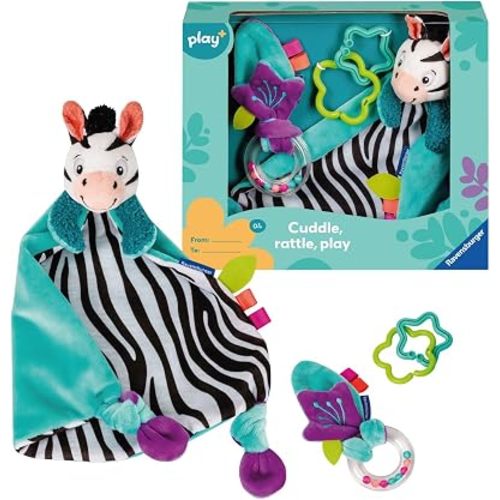 Ravensburger Play+ My First Snuggle Friend – Zebra | Cozy Comfort & Sensory Play | Encourages Emotional Development