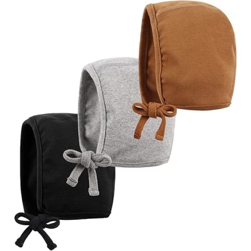 Bamery Infant Baby Bonnet 0-6 Months Newborn Boy Beanie Hat Soft Cotton Baby Girl Turbans Set Single Layer for Spring