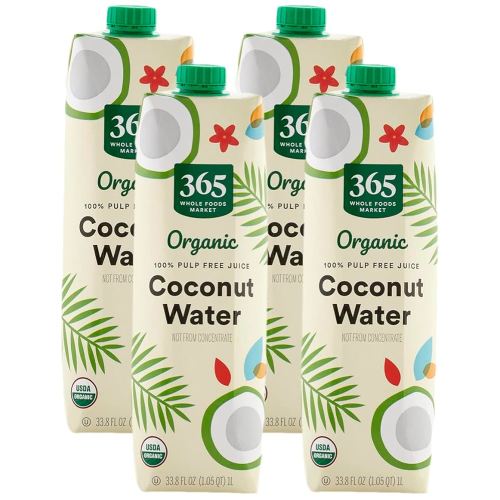 365 by Whole Foods Market, Organic Coconut Water, 33.8 Fl Oz (Pack of 4)