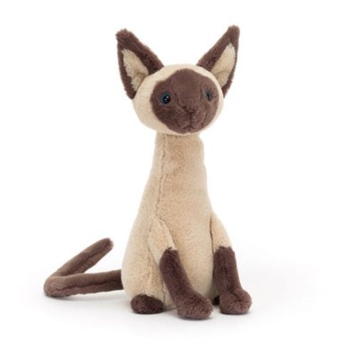 Jellycat Iris Siamese Cat 10.6" Plush Toy - Ultra Soft Stuffed Animal Christmas Decorations Gifts for Teens Adults Baby