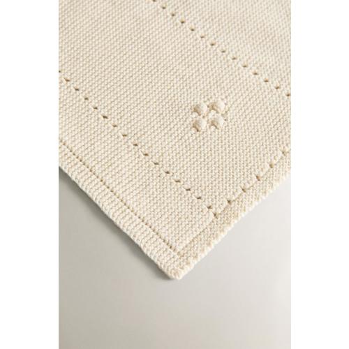 BABY OPENWORK COTTON BLANKET - Ecru | ZARA United States