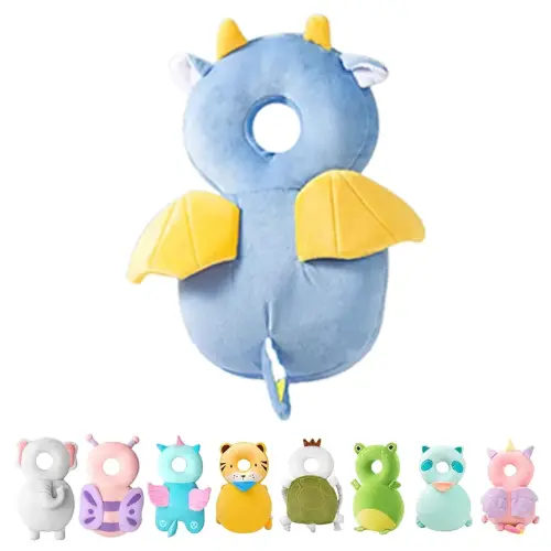 Baby Head Protector Backpack Toddler Baby Protection Backpack，baby head protector backpack for Walking & Crawling(Plush Dragon), 7.87×12.99 Inch
