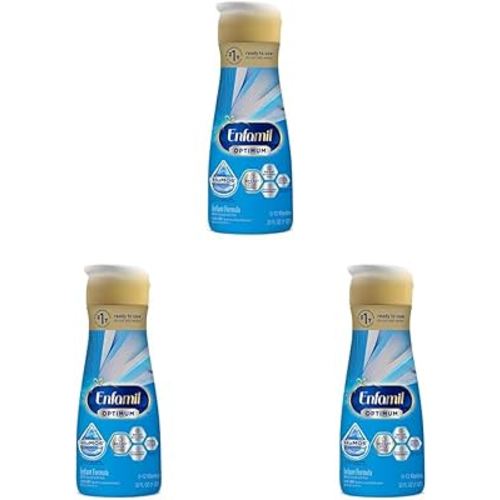 Enfamil Optimum (Enspire) Ready-to-Feed Baby Formula, Our Closest to Breast Milk, Brain-Building DHA, 32 Fl Oz (Pack of 3)