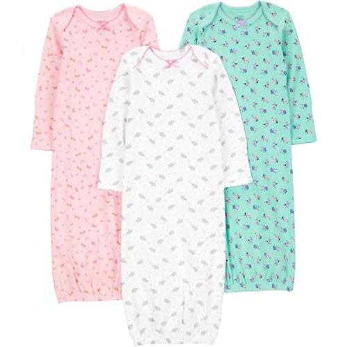 Simple Joys by Carter's Baby Girls' 3-pack Cotton Sleeper Gown