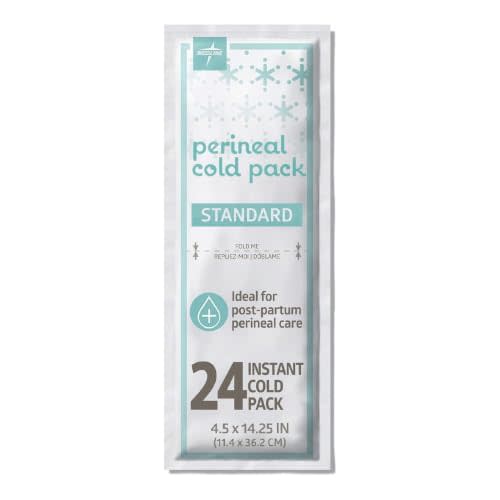 Medline Perineal Cold Packs for Postpartum Care (24 Count) Each Absorbent Pad is 4.5" x 14.25" Perfect for your After Delivery Postpartum Essentials Kit