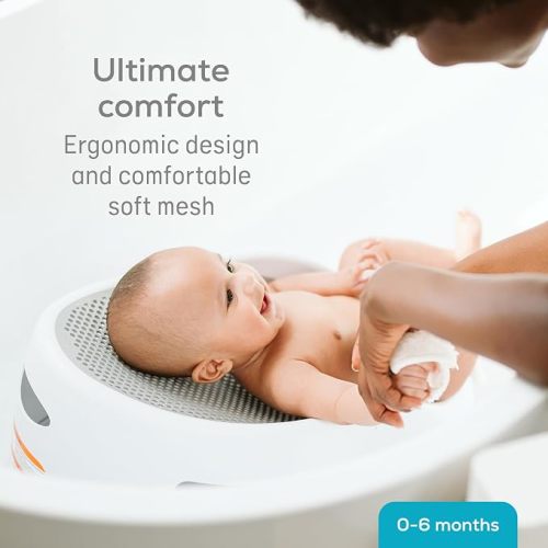 Angelcare Soft-Touch Baby Bath Support & Rinser Bundle, Gray