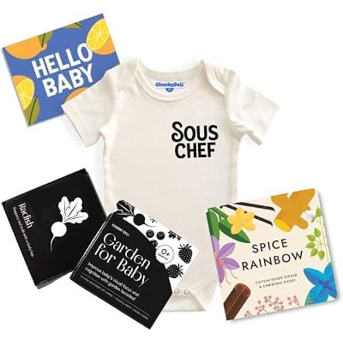Chunky Deli Baby Sous Chef Gift Bundle Book Toy Activity Set 0-6 Months