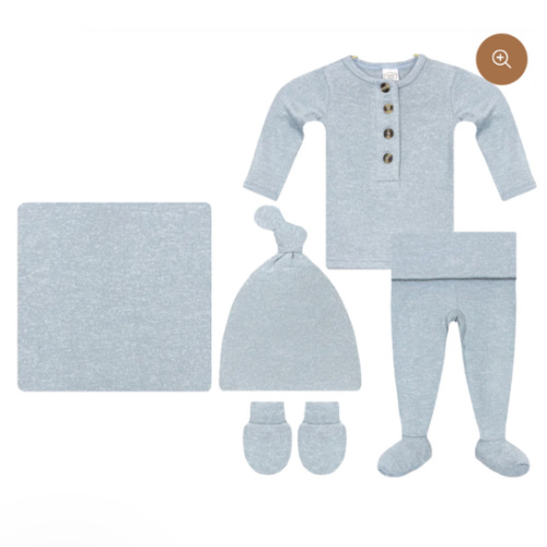 Miller Plush Knit Newborn Hat Bundle (Top + Bottom)