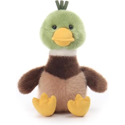 Apricot Lamb Long Neck Mallard Duck Stuffed Animals for Kids, Soft Cute Plush Toys for Baby Girl and Boy, 7 Inches