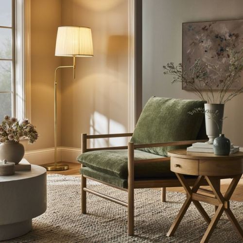 Adjustable Floor Lamp Brass Iron with Pleated Shade - Threshold™ designed with Studio McGee