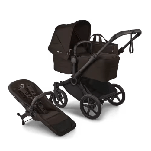 Bugaboo Donkey 6 2-in-1 pram cocoa brown sun canopy, cocoa brown fabrics, black base | Bugaboo