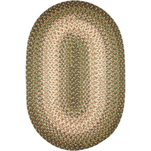 Super Area Rugs Oval 7x9 Herb Garden Braided Rug Hartford Primitive Decor Carpet - Indoor Outdoor - 7' X 9' for Living Rooms & Bedrooms