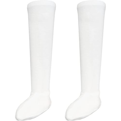 Edenswear Zinc-Infused Long Tube Socks for Babies with Eczema - Wet Wrap Therapy (6 Months,White)