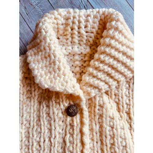 Vintage Hand Knit Sweater circa 1963, Boy's or Girl's Wool Knit Sweater