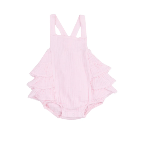 Ballerina Ruffle Sunsuit-Light Pink