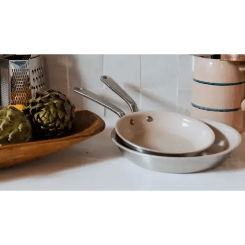 3-Piece Stainless Steel Frying Pan Set - Made In