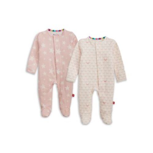 0-3 mos., Girls' Magnetic Footies, 2 Pack - Baby