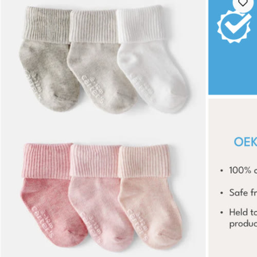 Baby Girl 6-Pack Socks - White/Pink | Carter's