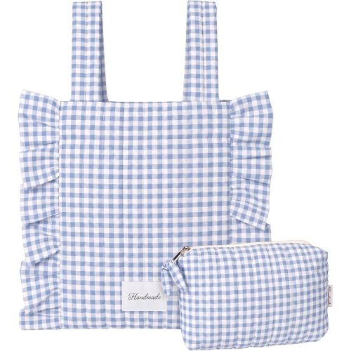 Abbylike Plaid Stroller Bag with Detachable Handle Drawstring Pocket Includes Mini Pouch Universal for Strollers