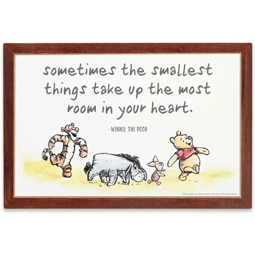 Open Road Brands Disney Winnie the Pooh Room in Your Heart Nostalgic Wood Wall Decor For Nursery, Bedroom or Play Room