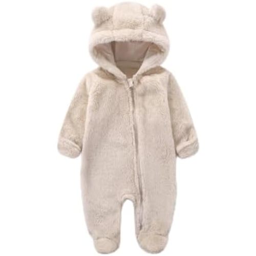Baby Warm Jumpsuit Winter Snowsuit Footed Romper Kid Fleece Clothes