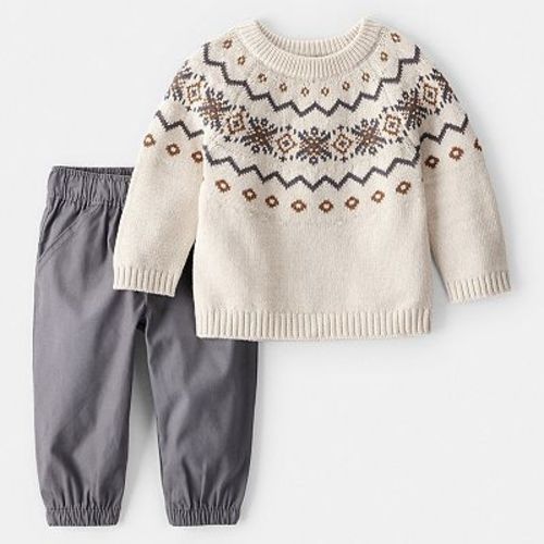 Baby Boy Carter’s 2-pc. Fair Isle Sweater & Pant Set