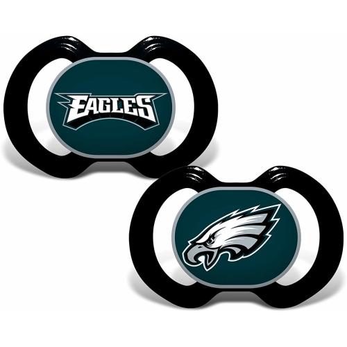 NFL Philadelphia Eagles Unisex PHE212Gen. 3000 Pacifier 2-Pack - Philadelphia Eagles, See Description, See Description