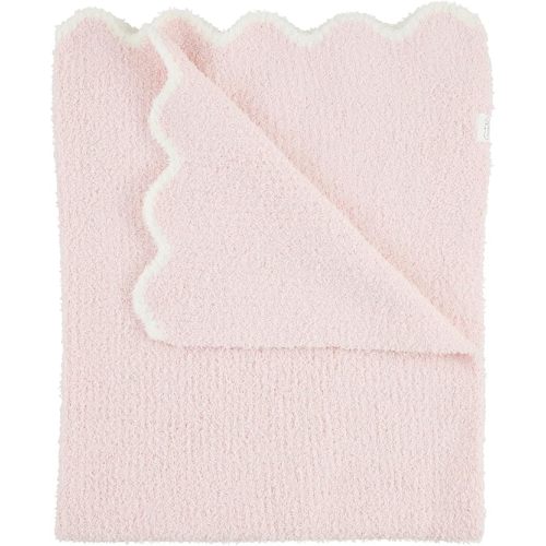 Mud Pie Children's Pink Scallop Chenille Blanket