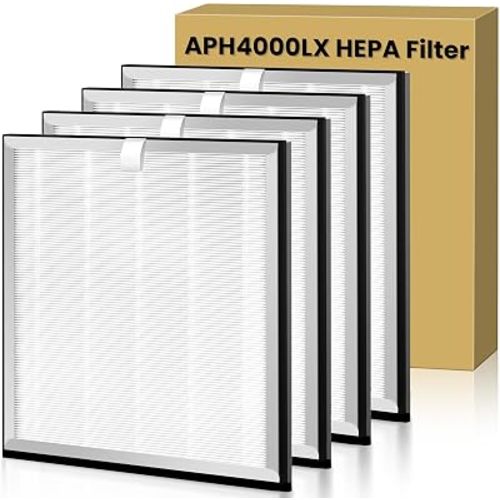 4 Pack APH4000 Replacement Filter Compatible with KNKA APH4000 Air Purifier,3-in-1 HEPA and Activated Carbon Filter