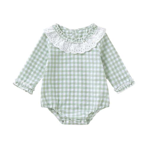 Staki Baby Girl Outfits Smocked Bubble Romper Jumpsuit Long Sleeve Bodysuit Cute Newborn Infant Fall Winter Clothes 0-18M,3-6 Months