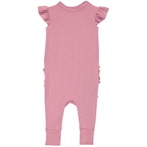 Posh Peanut Baby Girl Pajamas – Ruffled Cap Sleeve Romper PJs – Soft Viscose from Bamboo One-Piece for Babies & Toddlers
