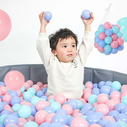 50PC Pastel Ball Pit Balls for Toddlers 1-3 - 2.2" Macaron Color Play Balls, Sensory Toys for Kids, Non-Toxic Plastic Balls for Indoor/Outdoor Playpens, Pools & STEM Learning