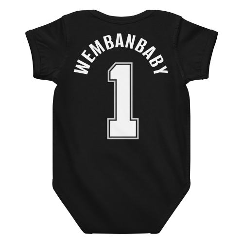 OH BABY, WEMBANBABY! San Antonio Baby Jersey Bodysuit, Fiesta Stripe, Basketball Fan Outfit