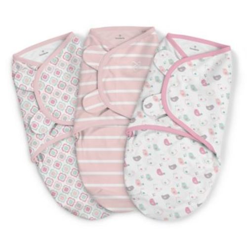 SwaddleMe® 3-Pack Large Fly Away Birds Original Swaddles in Pink - PINK - LARGE