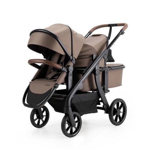 Momcozy ChangeGo Baby Stroller, Convertible Single-to-Double-to-Wagon Stroller with 23 Configurations, Carry-cot and Seat Included, Large PU Wheels, All-Wheel Suspension ＆ Extendable UPF50+ Canopy