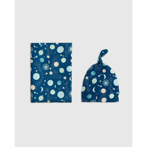 Bamboo Swaddle & Hat Bundle - Baby in Sunshine