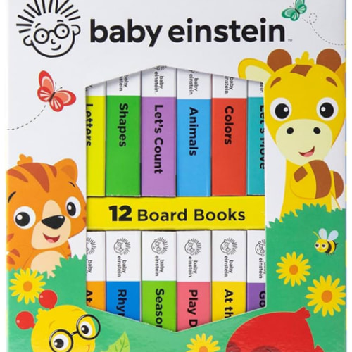 Baby Einstein - My First Library Board Book Block 12-Book Set - First Words, Letters, Counting, and More! - PI Kids