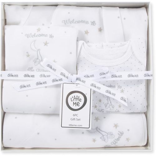 Little Me Baby Boys & Girls 6-Piece Layette Gift Set With Giftable Box