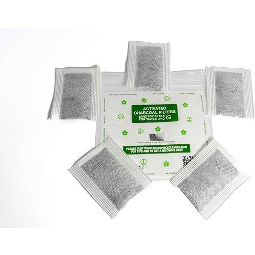 Green Piece® Diaper Pail Deodorizer - Compatible with the Diaper Genie - Activated Charcoal Made by Green piece (Pack of 4 plus + free one)