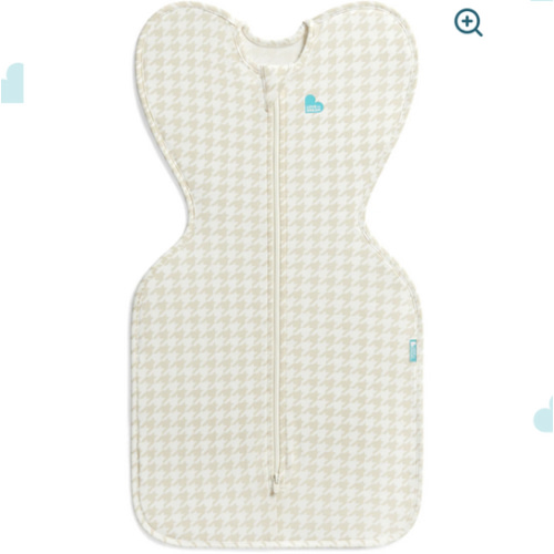 Love to Dream Infant Swaddle- Cotton Tan Houndstooth, Size Small, 1.0 TOG
