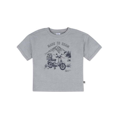 Modern Moments by Gerber Baby and Toddler Boy Loose Fit Ringer Organic Top, Sizes 0/3 Months - 5T