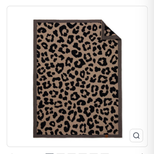 Leopard Jacquard Knit Baby Blanket