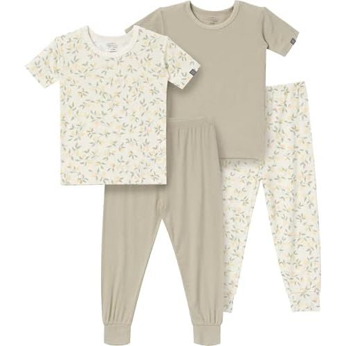 MODERNMOMENTS Baby Viscose 4-piece Tight Fitting Pajama Sets