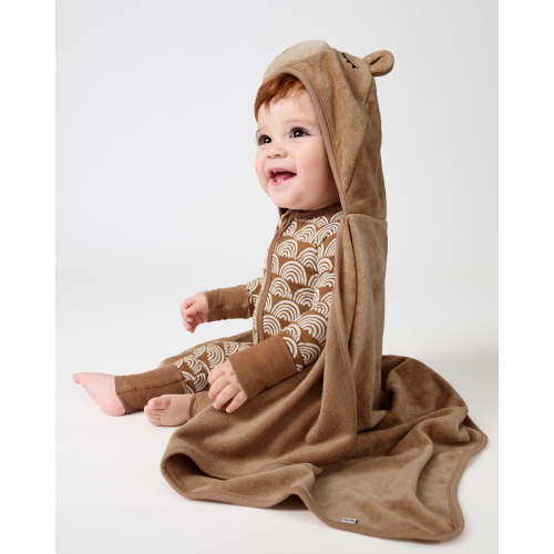 Little Sleepies Bowie the Bear Baby Hooded Bath Towel