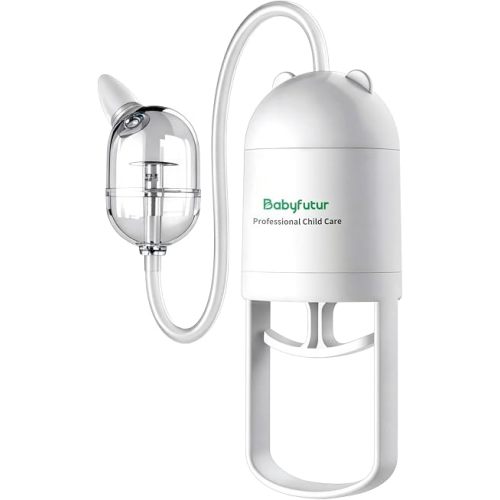 Baby Nasal Aspirator for Newborns & Toddlers – Manual Nose Sucker, BPA-Free Soft Silicone Tips, Anti-Reflux Design, Easy to Clean, with Storage Box & Booger Clip