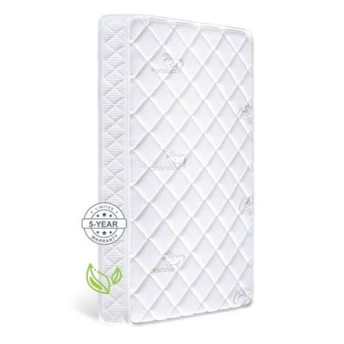 Premium Crib & Toddler Mattress,100% Knitted Fabric, Premium Fleece Surface-Hypoallergenic, 5" Thick Firm Soft Crib Mattress, Non-Toxic - Fits Standard Cribs & Toddler Beds