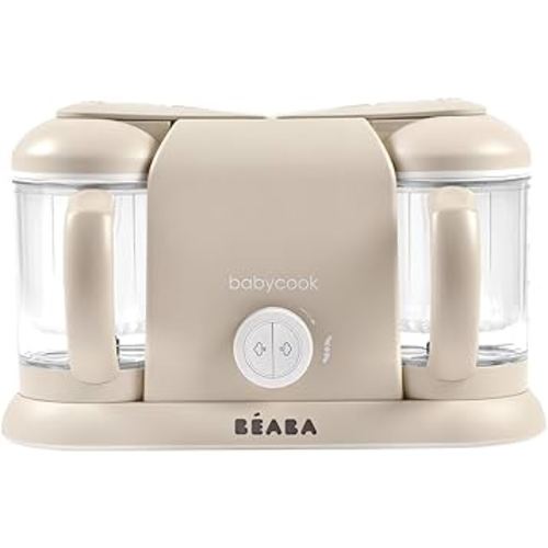 BEABA Babycook Duo 4 in 1 Baby Food Maker, Baby Food Processor, Baby Food Blender Baby Food Steamer, Make Fresh Healthy Baby Food at Home, 9.1 Cup Capacity, Makes 54 Servings in 20 Mins, Oat