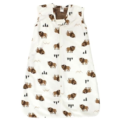 Hudson Baby Infant Girls Long Sleeve Plush Faux Fur Sleeping Bag, Wearable Blanket