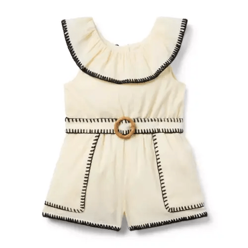 Girl Freshwater Pearl The Ruffle Explorer Romper by Janie and Jack